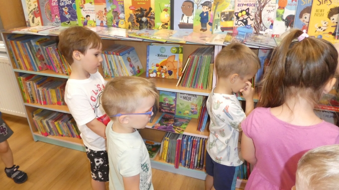 Modraczki w bibliotece
